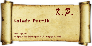 Kalmár Patrik névjegykártya