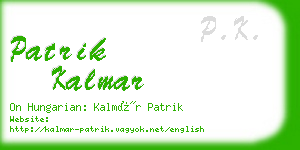 patrik kalmar business card